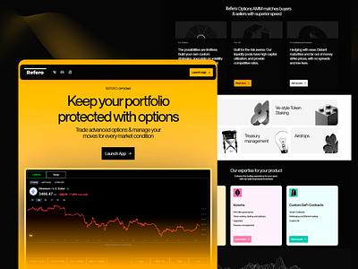 Modern DeFi Options Trading UI blockchain finance ui crypto investment dashboard custom defi contracts ui defi solutions defi trading platform finance design finance ux governance treasury ux interactive crypto charts liquidity pool dashboard nft defi hybrid ui options trading ux portfolio management ui trading ui ui ux ux for crypto hedging uxui motion web3 financial tools web3 staking platform