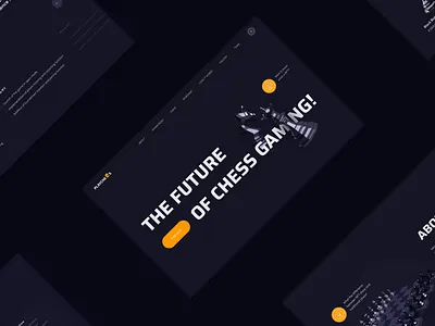 PlayChess is an online game with blockchain technology 3d blockchain chess crypto landing ui ux