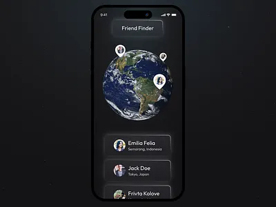 Friend Finder App app dailyui figma location ui ux
