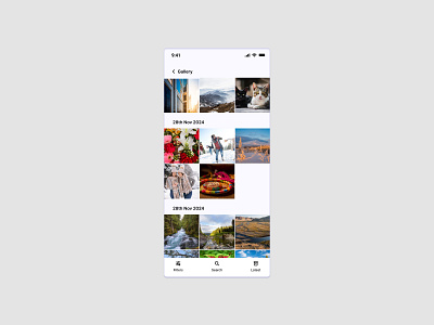 A photo gallery app design figma graphic design ui ux