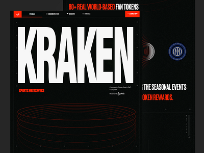 KRAKEN : WEB3 SPORTS PLATFORM cryptocurrency design fan tokens home page landingpage modern design seasonal events sports clubs sports fans sports platform token rewards trading ui ui design ux ux design uxui web ui web ux web3