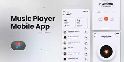 Music Player Mobile App design figma mobile app ui uxui