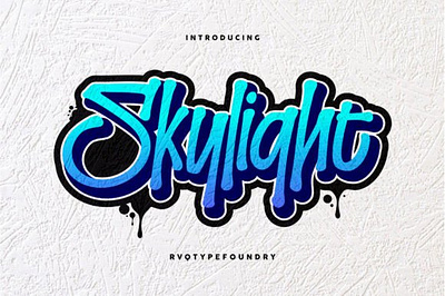 skylight font isolated