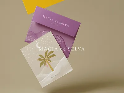 MAGIA de SELVA branding cosmic design portfolio digital art digital illustration graphic design graphic elements illustration jaguar magic moon nature packaging palms patterns procreate procreate art selva summer tropical