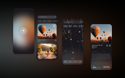 Find Your Next Adventure – Explorer App Concept app interface booking explore gradients map travel travel app