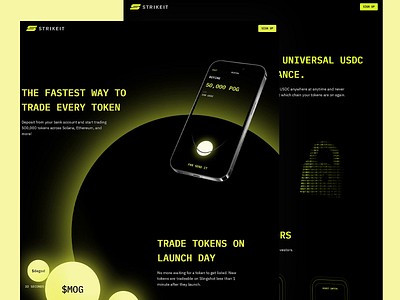 Futuristic Crypto Trading UI Design blockchain app crypto platform crypto trading defi dashboard digital assets fast transactions finance app futuristic ui interactive design minimalist layout mobile friendly modern aesthetics motion design neon design token exchange trading interface user experience ux ui ux ui design web3 finance