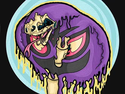 Drippy Arbok Skeleton arbok drippy fan art halloween illustration pokemon procreate scary skeleton skull snake spooky spooky season