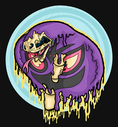 Drippy Arbok Skeleton arbok drippy fan art halloween illustration pokemon procreate scary skeleton skull snake spooky spooky season