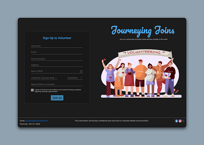 Volunteer Sign Up Page Design #001 dailyui design google images ui vectorstockpictures