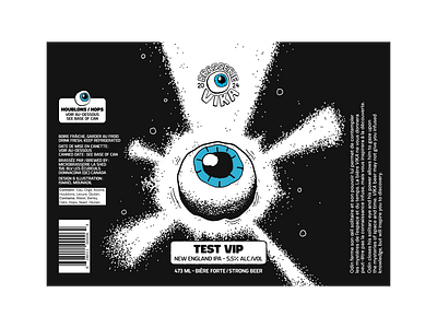 Beer can - Packaging - Test VIP beer beer can beer design beer label design beer packaging branding brasserie vika brewery design eye graphic design illustration illustration design ipa logo new england ipa packaging packaging design vika