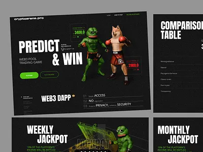 CryptoArena.pro Web3 Trading Platform blockchain crypto gaming crypto prediction crypto rewards defi gaming digital finance futuristic ui gamified interactive ux nft integration platform design trading game trading platform typography ui design ui ux design user engagement user friendly ux design web3