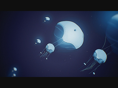 Saint-Marc / jellyfish 2d abstract fish jelly ocean photoshop