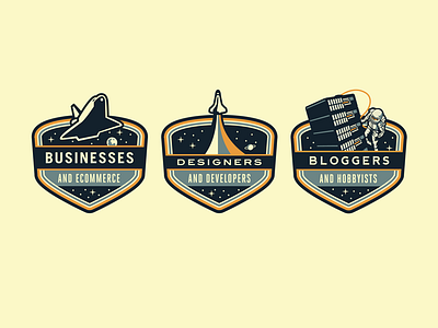 Rockettt Badges astronaut badge badges growcase nasa patch rocket rockettt space space shuttle web hosting