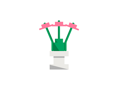 Flowers colour flat flowers illustration vase wip