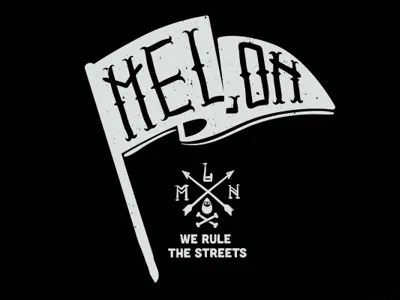 Melon Flag flag hand lettering lettering melon melonclothes type typography vector