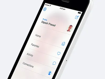 Menu Concept 7 blur discovr interface ios menu ui