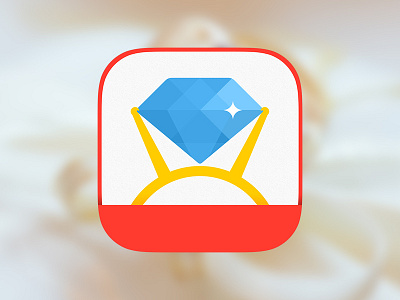 Wedding planner app icon app application box diamond icon ios ios7 ring wedding