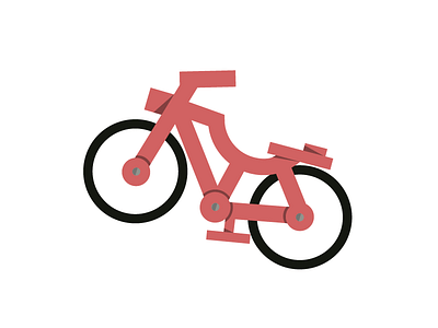 Bike bicycle colour flat illustration lego wip