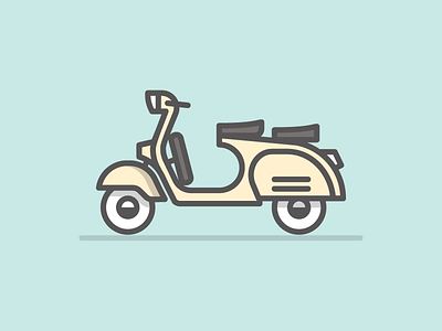 Vespa Vibes illustration mod scooter vector vehicle vespa