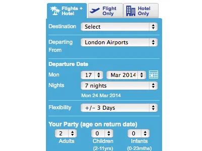 On the Beach Sidebar search form. css blue html otb search