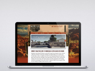 Mountain Cactus Ranch arizona old west web design