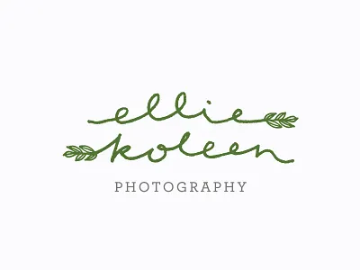 Ellie + Leaves branding design identity logo photographer