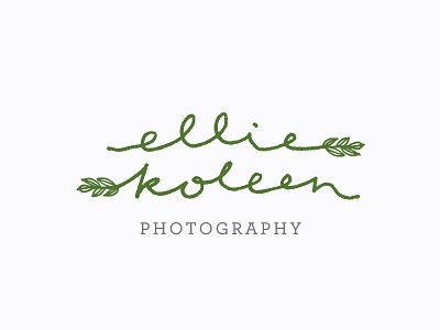 Ellie + Leaves branding design identity logo photographer