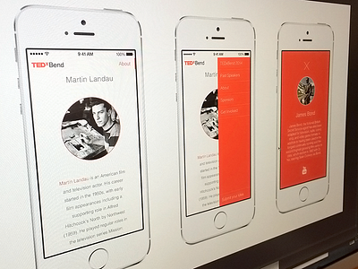 TedxBend mobile nav overlay red ted tedx web website