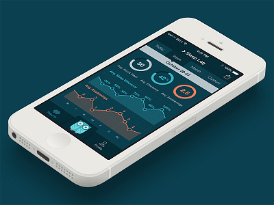 Sleep Tracking App app illustration ios7 iphone owl sleep