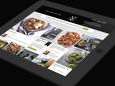 Eatlove chef feed food homepage recipies responsive website