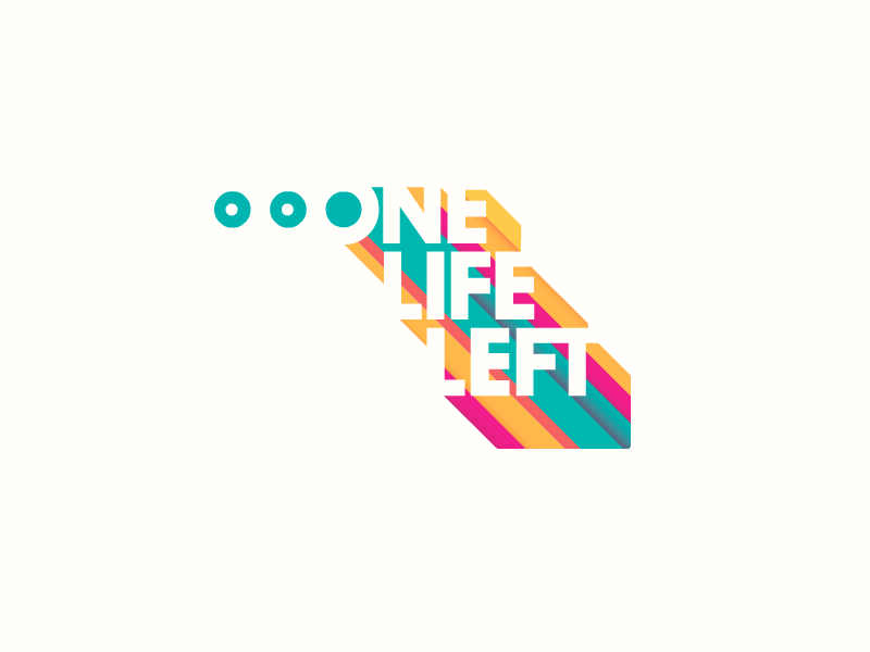 One Life Left animation colorful games left life logo magazine motion ollestudio one ploch retro