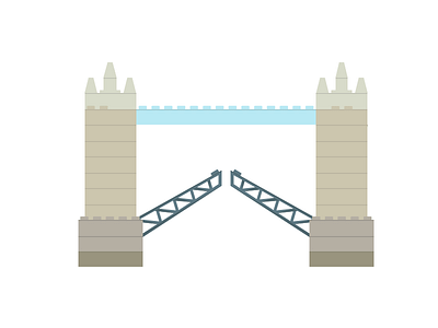 London Bridge art blocks design graphic illustration lego london vector wip