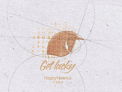 Happy Nowruz 1.3.9.3 | Get lucky v.01 1393 amirathan noori brand get lucky golden unicorn happy nowruz logo mark