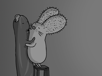 FIRST KISS cactus cucumber cumber drawing illustration kissed kissing rabtus youtube