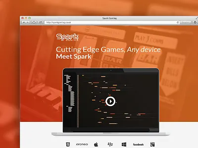 Spark Final gaming spark splash ui ux website