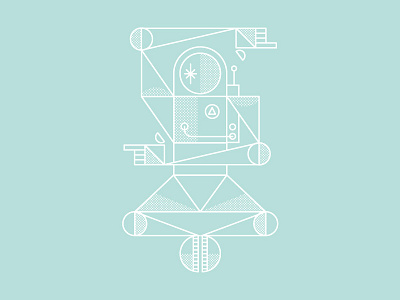 Space Out V2 astronaut geometric illustration shapes space