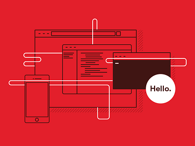 Hello Dribbble! design develop lines terminal vector workflow