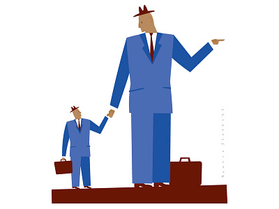 Big & Small Companies business businessman cooperation economy pictogram