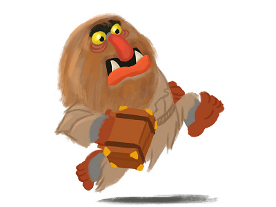 Hey guys, wait for me! disney fanart illustration muppets sweetums