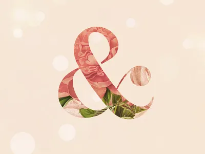 &amp; ampersand botanicl custom floral light print typography vintage wedding