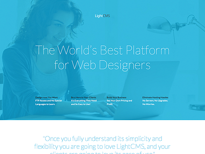 LightCMS Partner Platform responsive website