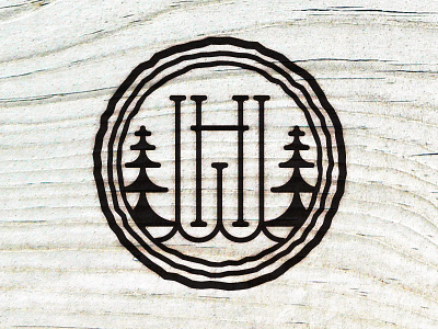 Historic Woods Monogram h minnesota nature rings trees w water woods