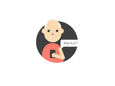 Picard cartoon illustration simple startrek