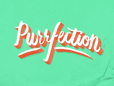 Purrrrrfection cats crazy cat lady lettering practice