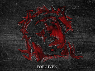 Forgiven. awaken design company christ dark faith forgiven hand drawn jesus sketch texture wood