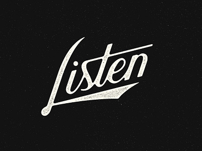 Listen lettering logo logotype mark typography