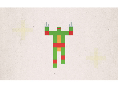 Simple Pixel Raphael 80s childhood illustration minimal nostalgia pixel retro simple superhero teenage mutant ninja turtle tmnt