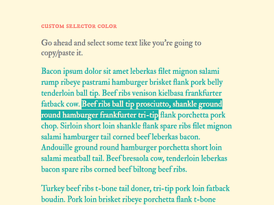 Custom Selector Color bourbon codepen craft css html sketch
