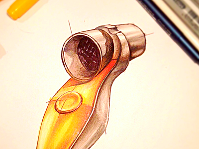 Spirometr sketching concept copic design equipment industrial design medical product sketch