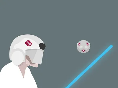 Jedi training illustration luke skywalker star wars starwars training